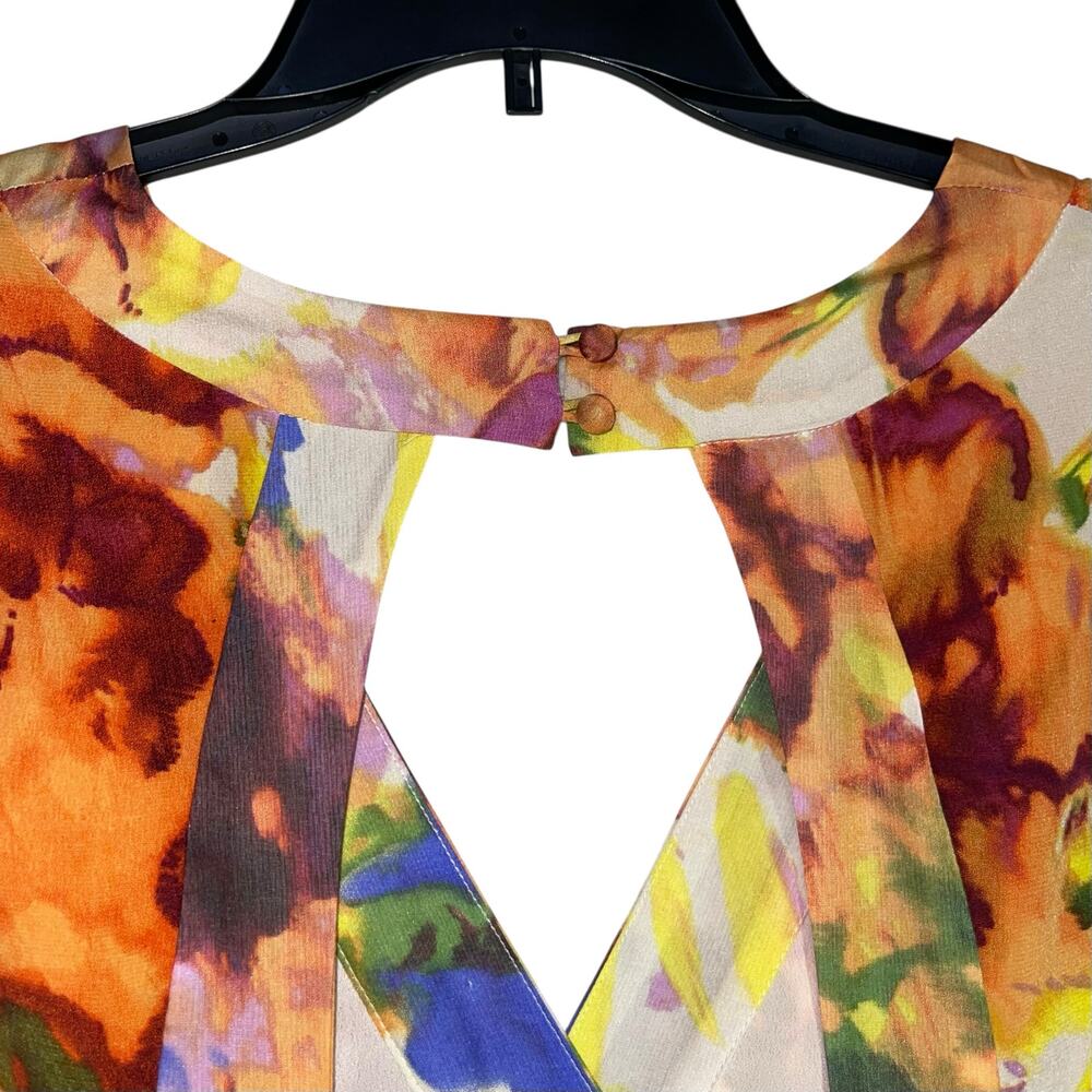 Maeve Mini Dress Deloria Silk Kimono Sleeve Anthropologie - Picture 7 of 12